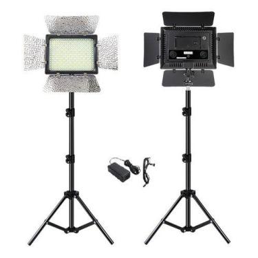Imagem de Led Iluminador Soleste W-300 3200k-5600k+fonte+tripe L, 7.4V