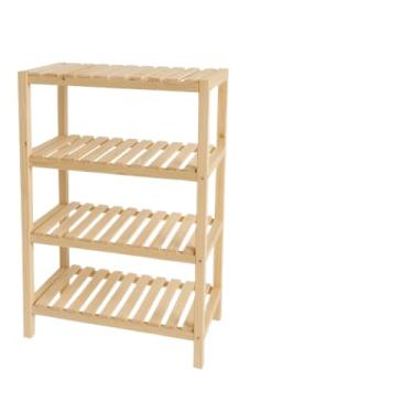 Imagem de Prateleira Com 4 Andares de Madeira Rustica Pinus 100x70 Reforçada(Prateleira 4 Andares)