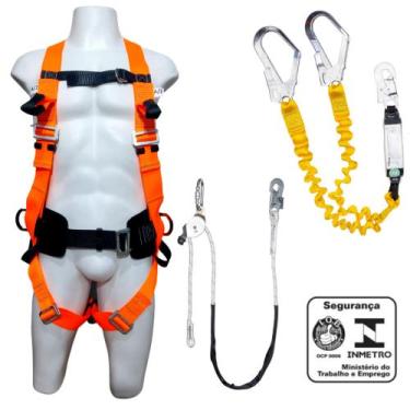 Imagem de KIT Cinturão Paraquedista Abdominal com Talabarte Duplo Y com ABS e Ta