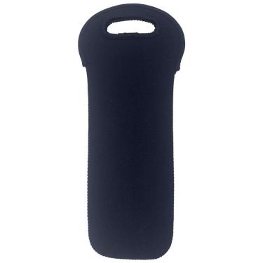 Imagem de Bolsa Térmica para Garrafa de Vinho em Neoprene, Transporte Seguro e Estiloso para Vinhos, Cervejas e Água, Preta,Bituinra