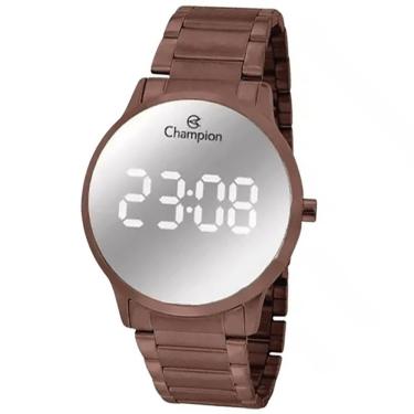 Imagem de Relógio Champion Feminino Digital Espelhado Marrom Ch40142o
