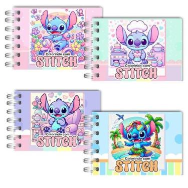 Imagem de Livro De Colorir Stitch Capa Dura 50 Folhas 180g Cores