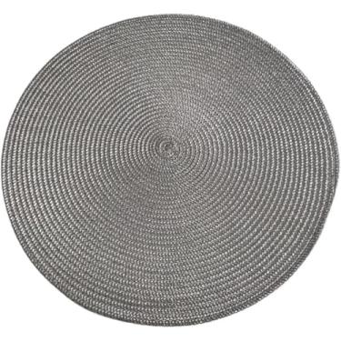 Imagem de Jogo Americano Descanso de Prato Redondo Sousplat Utensílio De Cozinha Multiuso Porta Jantar Mesa Posta Prateado (4)