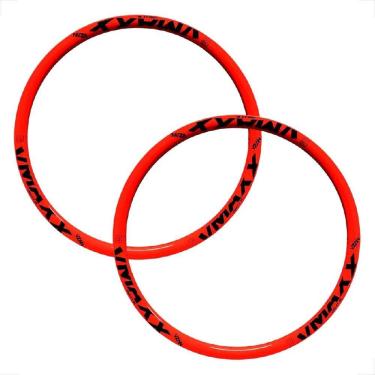 Imagem de Par Aro Vzan Vmaxx Aro 26 DH Freio a Disco 36 Furos Laranja Neon Bicicleta Montadinha Freeride Reforçado