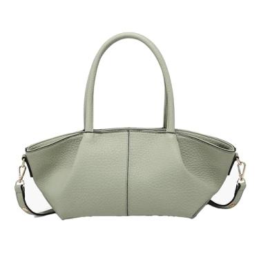 Imagem de JEN & CO. Karen Bolsa feminina com alça transversal removível ajustável em couro vegano, Tenente Sage, Baguete