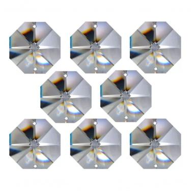 Imagem de Kit 100 Castanhas De Cristal + 100 Argolas Para Lustres