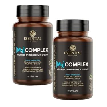 Imagem de Kit 2x Mg Complex Essential Nutrition – 4 Tipos de Magnésio, 90 Cápsulas por Unidade, Alta Absorção e Qualidade Premium