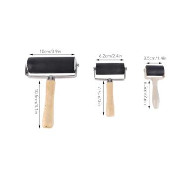 Imagem de Rolo de Bris, Rolo de Borracha Leve Com Arte 3pcs para Impressão Gravura