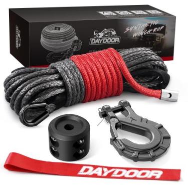 Imagem de Corda de Guincho Sintética DAYDOOR - 1/4 x 50 Pés - 10.000 Libras - Ci