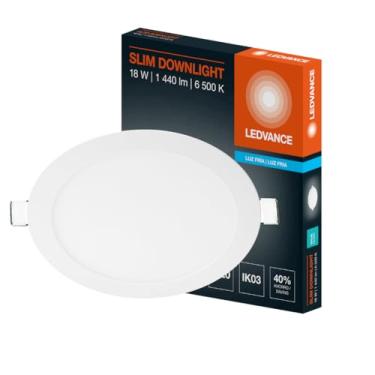 Imagem de Luminária Slim 18W 865 1440lm Redonda Diâmetro 22 Bivolt