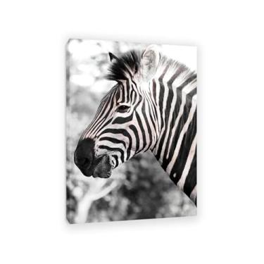 Imagem de SDYJ6GSW Imagens de animais em preto e branco para decoração de parede, imagens de zebra preta, impressão de cavalo em tela, pintura de arte de parede zebra, decoração de parede para sala de estar 100