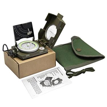Imagem de LinaLife Bússola De Mira Metal Militar Profissional Para Atividades Ao Ar Livre, Clinômetro Militar, Equipamento Caminhadas, Lensatic, À Prova D'Água, Durável, Inclinômetro Acampamento, Geológicas E