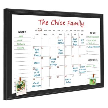 Imagem de TORASO Calendário de quadro branco, 45,7 cm × 61 cm, calendário magnético apagável a seco, quadro branco mensal e semanal, planejador familiar (Family-BB-4560)