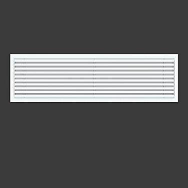 Imagem de Powrocket Grelha De Ar Barra Linear 20" X 6", Grelhas Suprimento/Retorno Alumínio, Fluxo Fácil, Grelha/Porta Removível - Tampa Ventilação Hvac, Branca [Dimensões Externas: 20,8" L 6,8" A]