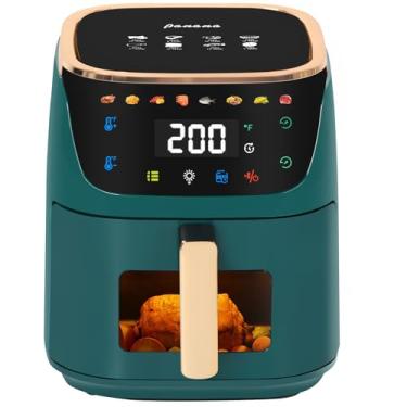Imagem de Panana Fritadeira a ar grande compacta de 8 litros, 8 menus predefinidos, predefinições de controle digital de um toque, tela sensível ao toque, lavável na lava-louças, antiaderente, adequado para
