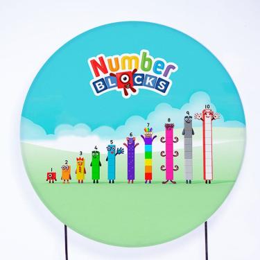 Imagem de Painel Decorativo para Festa 1,80x1,80 metros Vesti Fácil com Elástico Number Blocks - Fera Print