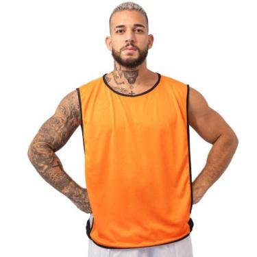 Imagem de Colete de Futebol Treino Jogo Simples 1 Fit, Laranja