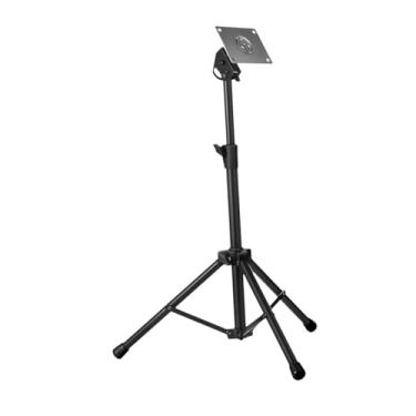 Imagem de Colaxi Suporte de montagem eletrônico com placa, suporte triangular ajustável, acessório compacto, multipads resistentes, de metal para pad de bateria, Preto