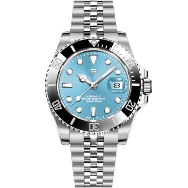 Imagem de CEYADG Relógio mecânico automático Pagani Design PD1661, movimento NH35/NH36, vidro de safira, relógio de aço inoxidável, 40 mm, mostrador de data, azul-celeste - 5z, causal business