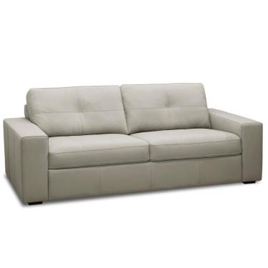 Imagem de Sofá 3 Lugares Para Sala De Estar Living 235cm Vienne L06 Couro Cinza Claro - Lyam Decor