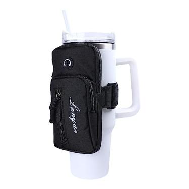 Imagem de Bolsa de garrafa de água para corrida, academia, acessórios de exercícios, bolsa esportiva para mulheres e homens, bolso para celular, cartões, chaves, carteira, preta