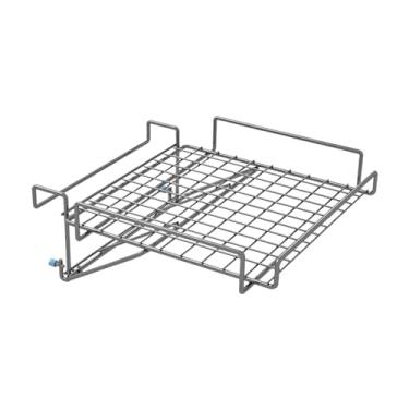 Imagem de WeiLaiKeQi Organizador de porta de armário dobrável, prateleira de armazenamento suspensa, extensor de de cozinha conveniente para RV, sala de, Prata