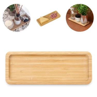 Imagem de Petisqueira Bambu Retangular Petiscos Frios Queijos Eventos Churrasco 