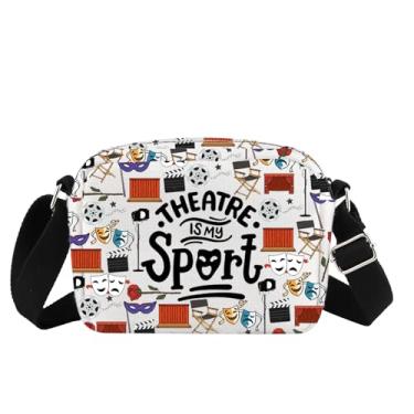 Imagem de BNQL Bolsa tiracolo Theater Is My Sport Gifts for Theatre Lovers Director Gifts Theatre Atriz Bolsa transversal
