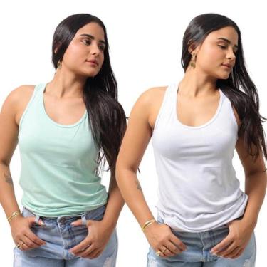 Imagem de Kit 2 Regatas Viscolycra Feminina Nadador Leve e Confortável - TechMal