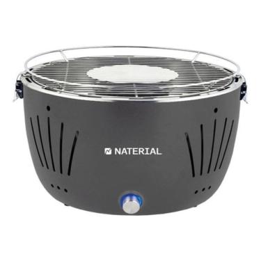 Imagem de Table Grill Churrasqueira De Mesa Carvão Usb Pilha Cinza