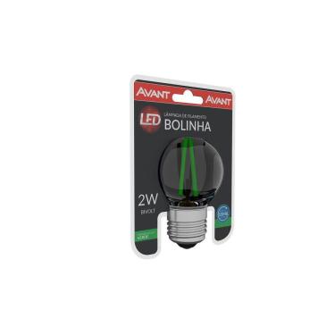 Imagem de Lampada Filamento Led Bolinha 2W Bivolt Verde Avant