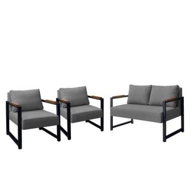 Imagem de Conj. 02 Poltronas e 01 Namoradeira Estilo Industrial Ipanema - Gonçal