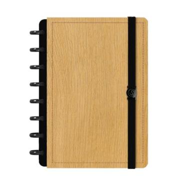 Imagem de Caderno De Disco Capa Dura Inteligente 80 Folhas Solid Touch(P (14 x 20 cm),Madeira)