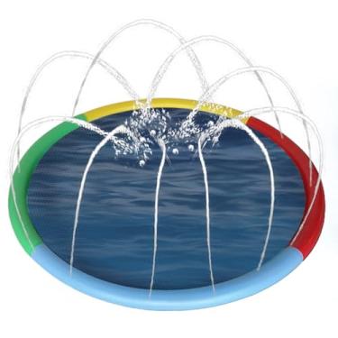 Imagem de Piscina para cães | Almofada de spray de água, almofada de resfriamento para filhotes, brinquedo aquático para banho, quintal, casa, lago, praia, interior, exterior, quintal, parque