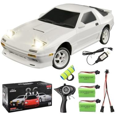 Imagem de LEOSO LD1802 1/18 RC Drift Car AE86 RC Car Initial D with 3pcs Upgraded 1200mah Battery RWD Hobby RC Car Drifting and Race with 2.4GHz Remote Control ESP Gyroscope (White)