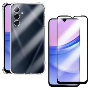 Imagem de Capa Capinha Anti Impacto + Película Premium 3D Vidro Para Galaxy A15 5G