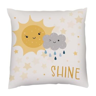 Imagem de Travesseiro infantil - 50,8 cm x 50,8 cm - Impressão frente e verso - Apenas capa - Travesseiro com destaque para quarto infantil - Decoração de berçário - Impresso nos EUA