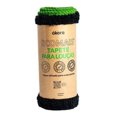 Imagem de Pano Tapete Escorredor de Louças Microfibra 40 x 60cm Verde Ákora - AK