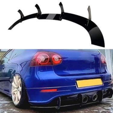 Imagem de Spoiler de para-choque traseiro compatível com Golf MK5 R32 Kit de carroceria divisor de para-choque traseiro protetor de spoiler de lábio avental de guarda acessórios de carro (personalizado)