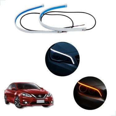 Imagem de Kit Fitas Led DRL Farol + Seta 12v 60cm Sentra 2004 2005 2006 2007 200