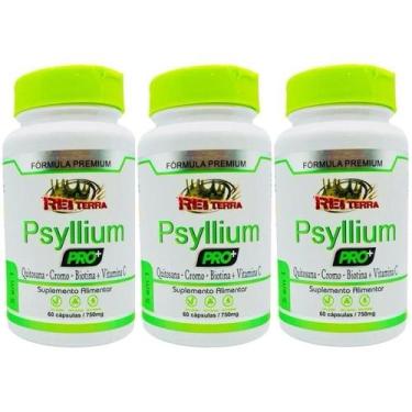 Imagem de Kit 3 Psyllium Pro Mais Psyllium + Quitosana + Cromo + Biotina + Vitam