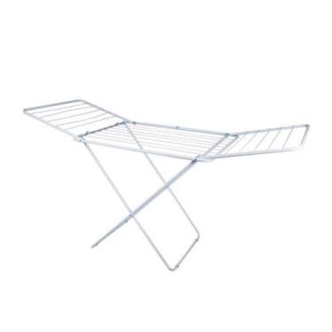 Imagem de Varal de Chão com Abas 174x70cm Branco - Suporta 25Kg de Roupas - MOR