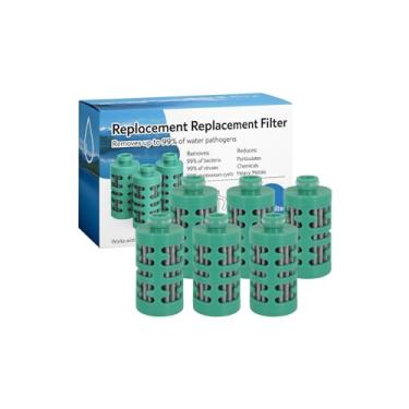 Imagem de Nispira Substituição de filtro de água de carbono ativado compatível com garrafa de água Philips GoZero Adventure, 6 peças