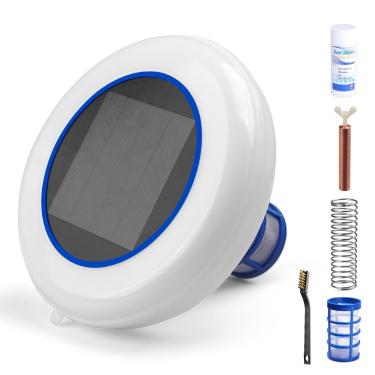 Imagem de Ionizador de piscina solar para piscina acima do solo até 35.000 litros Ionizador de limpador de piscina flutuante para piscina ionizador de piscina para piscina enterrada Ionizador solar de cobre