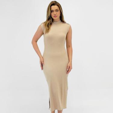 Imagem de Vestido Formitz Canelado Midi Regata Feminino-Feminino