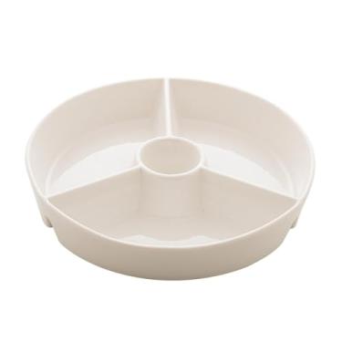 Imagem de Petisqueira C/4 Divisórias De Porcelana New Bone Kansas 18x18x3cm Lyor Branco No Voltagev