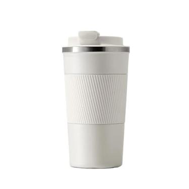 Imagem de Caneca Copo Térmico com Tampa Aço Inox Quente E Frio 420/500ML—1469/NEW (branco)