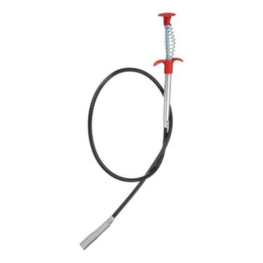 Imagem de HARFINGTON Ferramenta de coleta de garra flexível 1,2 cm de diâmetro 89 cm 4 garras gancho de limpeza de aço inoxidável desentupir pia esgoto cabelo ralo limpador ferramenta desentupidor de pia para