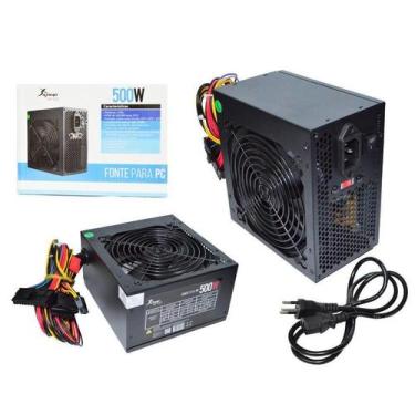 Imagem de Fonte Atx 500W Reais Gamer Super Silenciosa Para Pc Bivolt