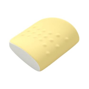 Imagem de Generic Travesseiro de apoio lombar, apoio para as costas, encosto leve, respirável, almofada ergonômica para cadeiras de escritório, sofás, assentos de carro, Amarelo